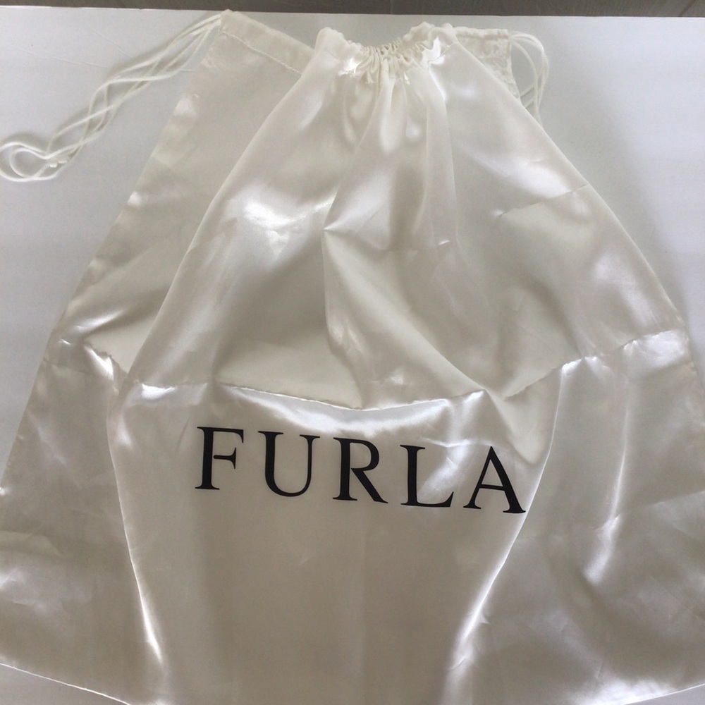 FURLA LARGE WHITE SATIN DUSTBAG